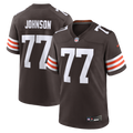 Men's Cleveland Browns Zion Johnson Brown Team Game Jersey