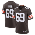 Men's Cleveland Browns Zion Logue Brown Team Game Jersey