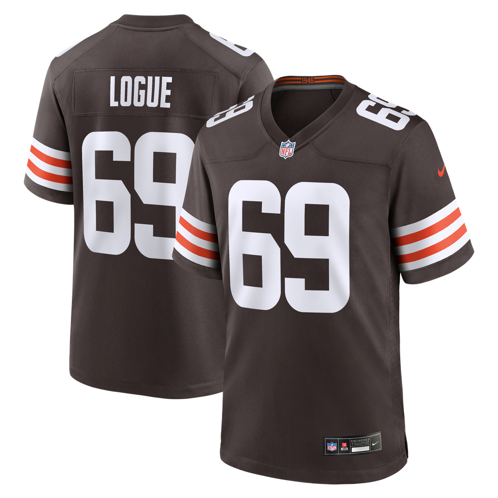 Men's Cleveland Browns Zion Logue Brown Team Game Jersey