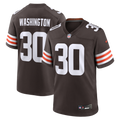 Men's Cleveland Browns Zion Washington Brown Team Game Jersey