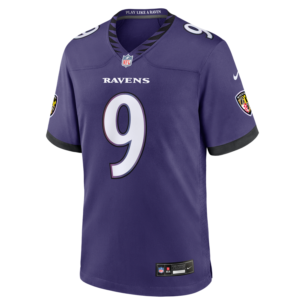 Men's Baltimore Ravens Zion Young Purple Team Game Jersey