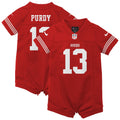 Newborn San Francisco 49ers Brock Purdy Scarlet Romper Game Jersey