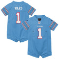 Newborn Tennessee Titans Cameron Ward Blue Romper Game Jersey
