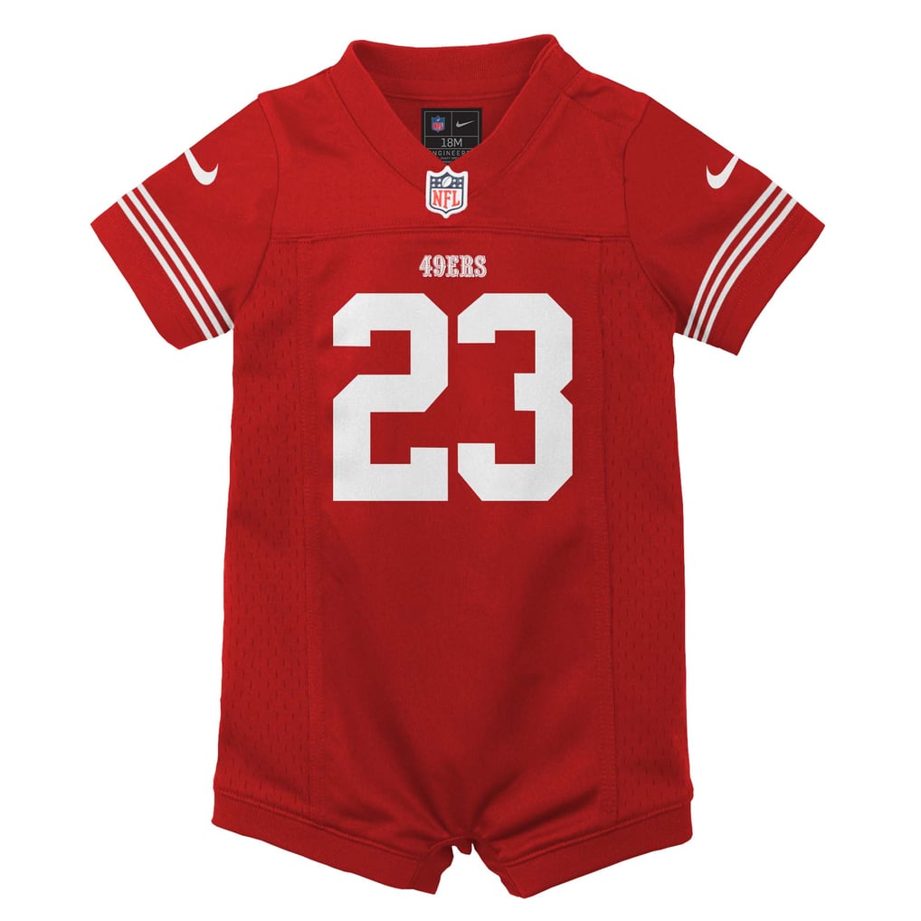 Newborn San Francisco 49ers Christian McCaffrey Scarlet Romper Game Jersey