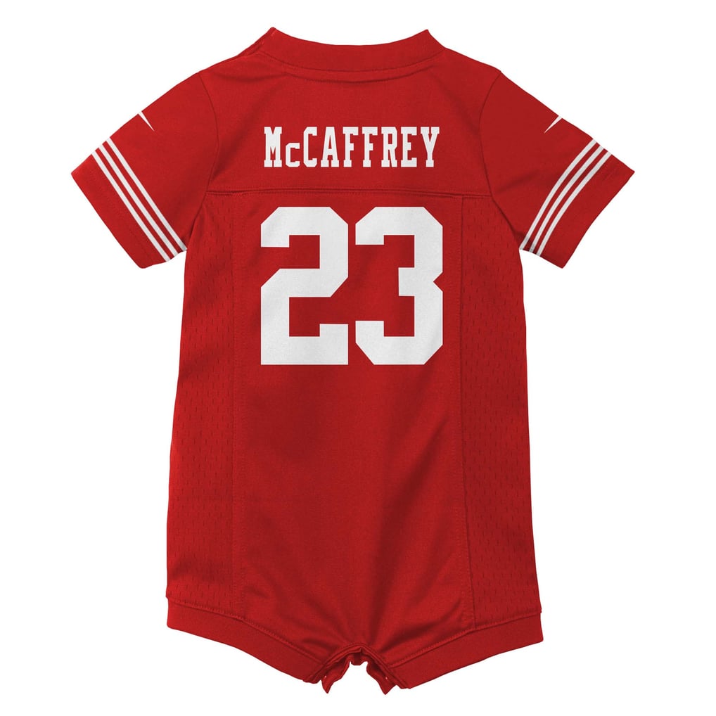 Newborn San Francisco 49ers Christian McCaffrey Scarlet Romper Game Jersey