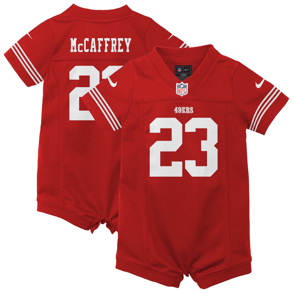 Newborn San Francisco 49ers Christian McCaffrey Scarlet Romper Game Jersey