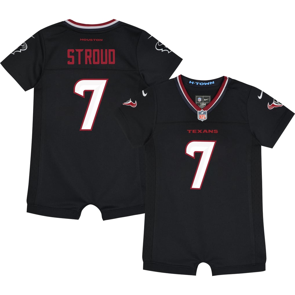 Newborn Houston Texans C.J. Stroud Navy Romper Game Jersey