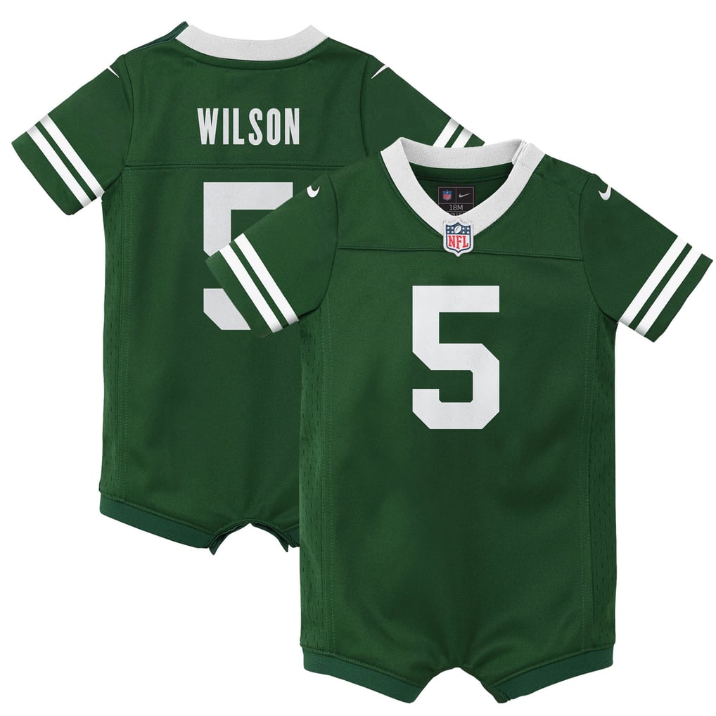 Newborn New York Jets Garrett Wilson Green Romper Game Jersey