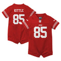 Newborn San Francisco 49ers George Kittle Scarlet Romper Game Jersey