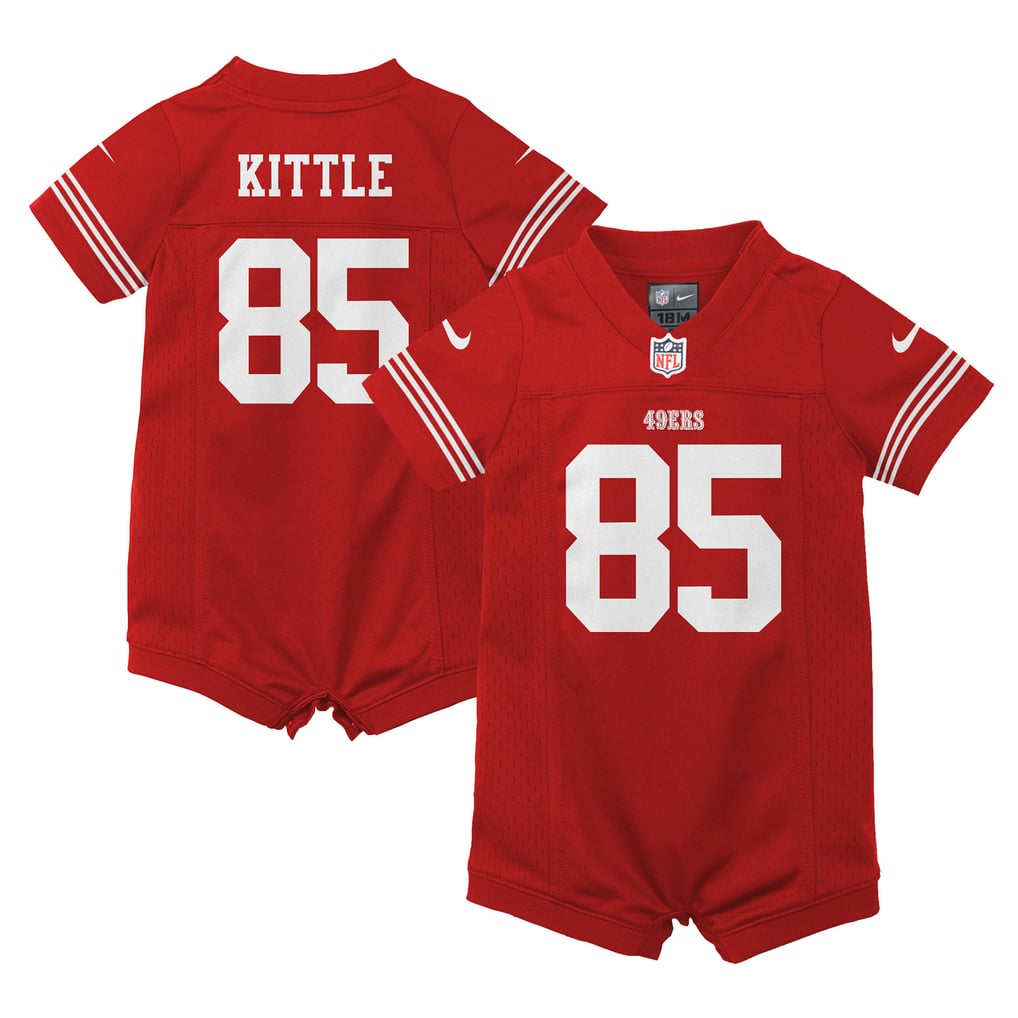 Newborn San Francisco 49ers George Kittle Scarlet Romper Game Jersey