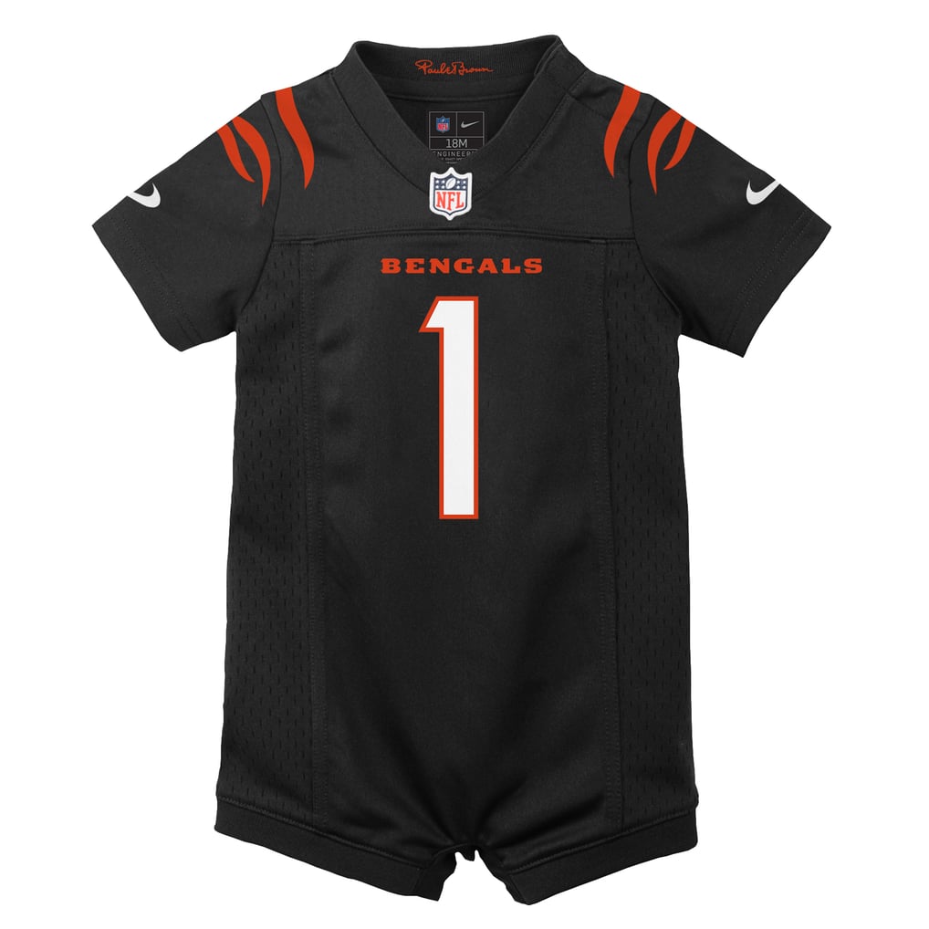Newborn Cincinnati Bengals Ja'Marr Chase Black Romper Game Jersey