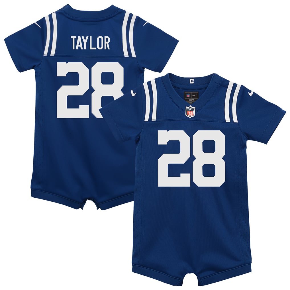 Newborn Indianapolis Colts Jonathan Taylor Royal Romper Game Jersey