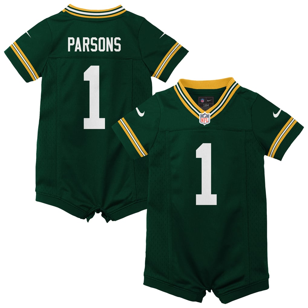 Newborn Green Bay Packers Micah Parsons Green Romper Game Jersey