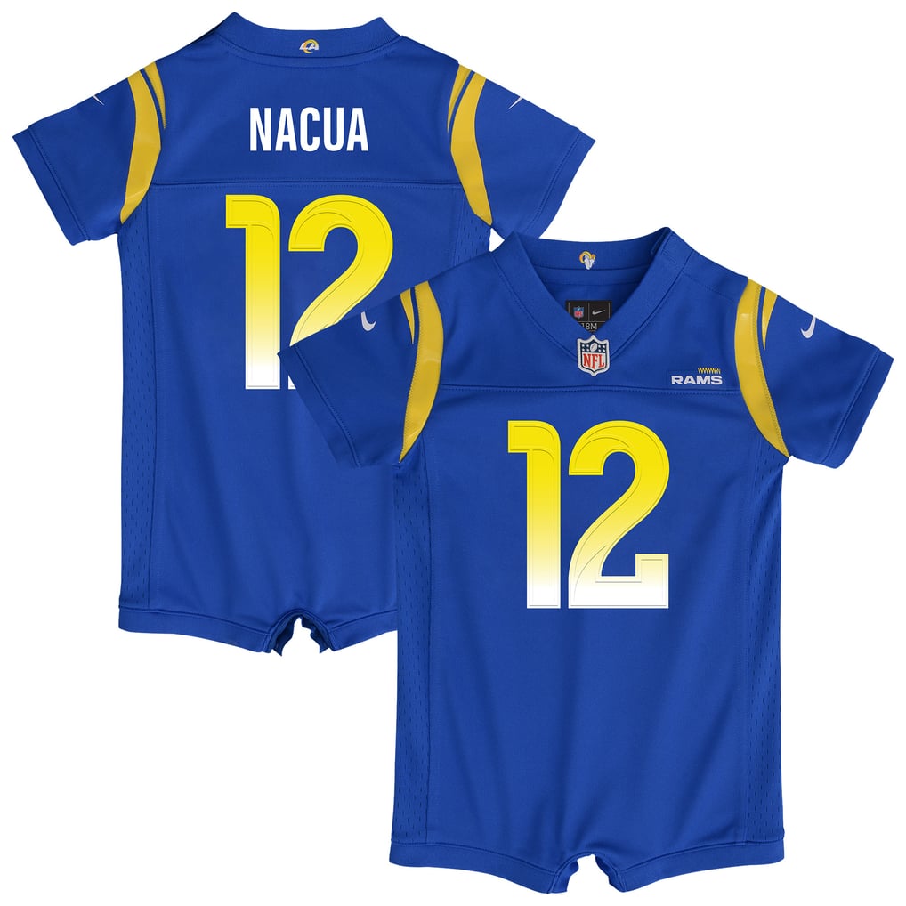 Newborn Los Angeles Rams Puka Nacua Royal Romper Game Jersey