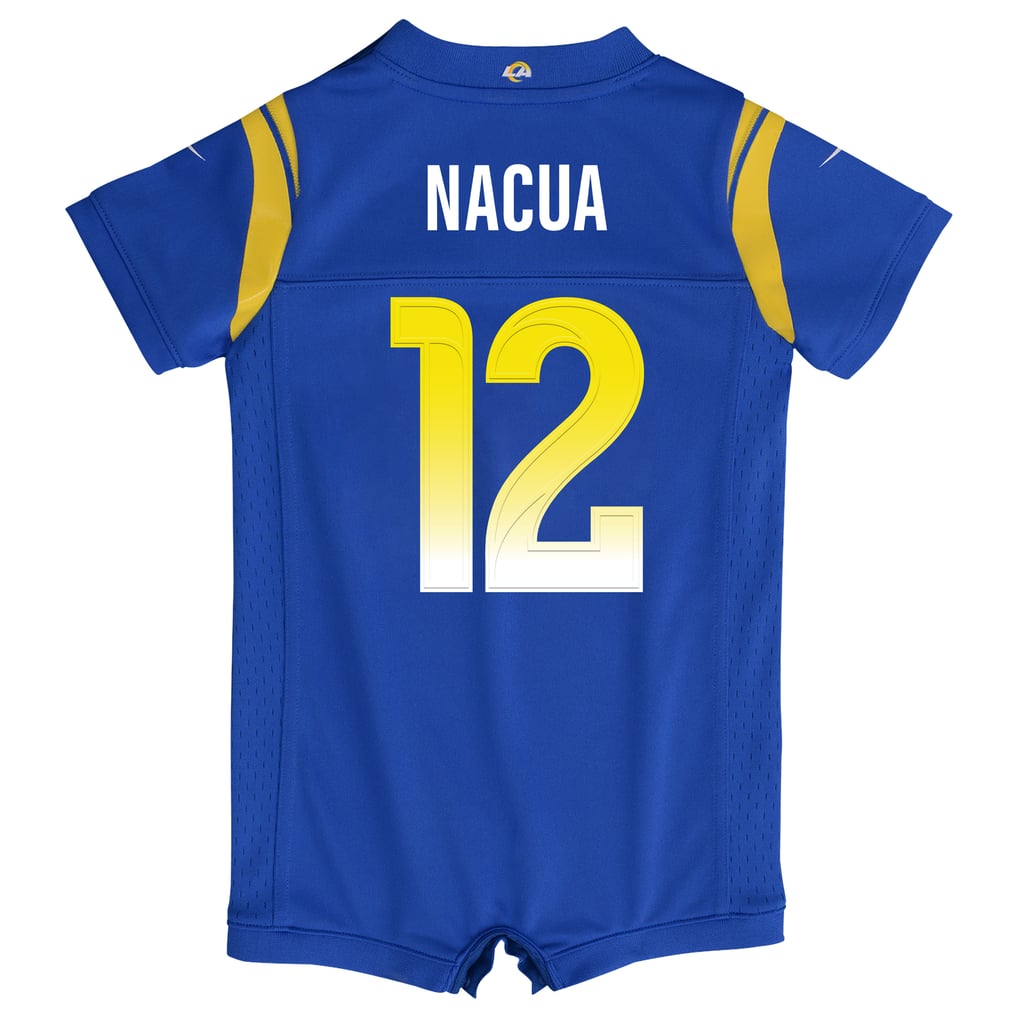 Newborn Los Angeles Rams Puka Nacua Royal Romper Game Jersey