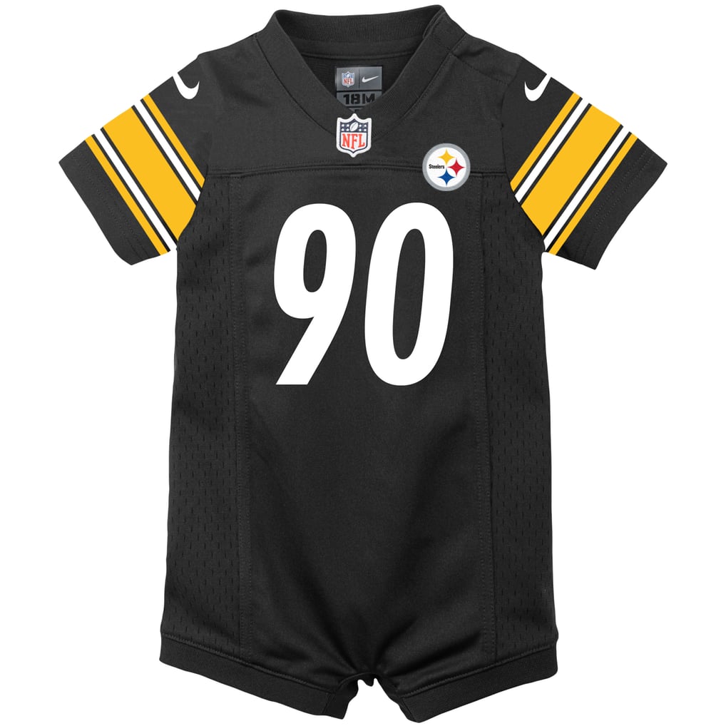 Newborn Pittsburgh Steelers T.J. Watt Black Romper Game Jersey