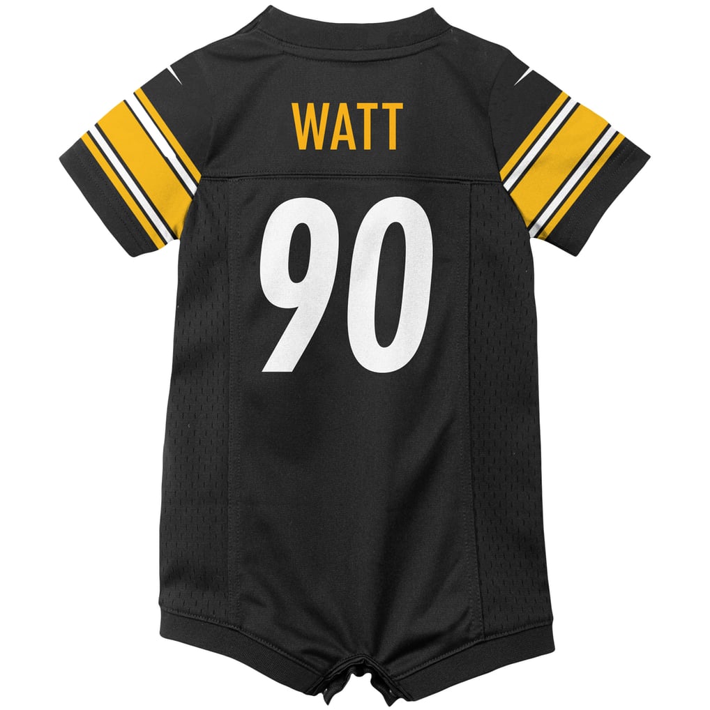 Newborn Pittsburgh Steelers T.J. Watt Black Romper Game Jersey