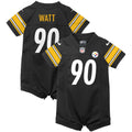 Newborn Pittsburgh Steelers T.J. Watt Black Romper Game Jersey