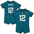 Newborn Jacksonville Jaguars Travis Hunter Teal Romper Game Jersey