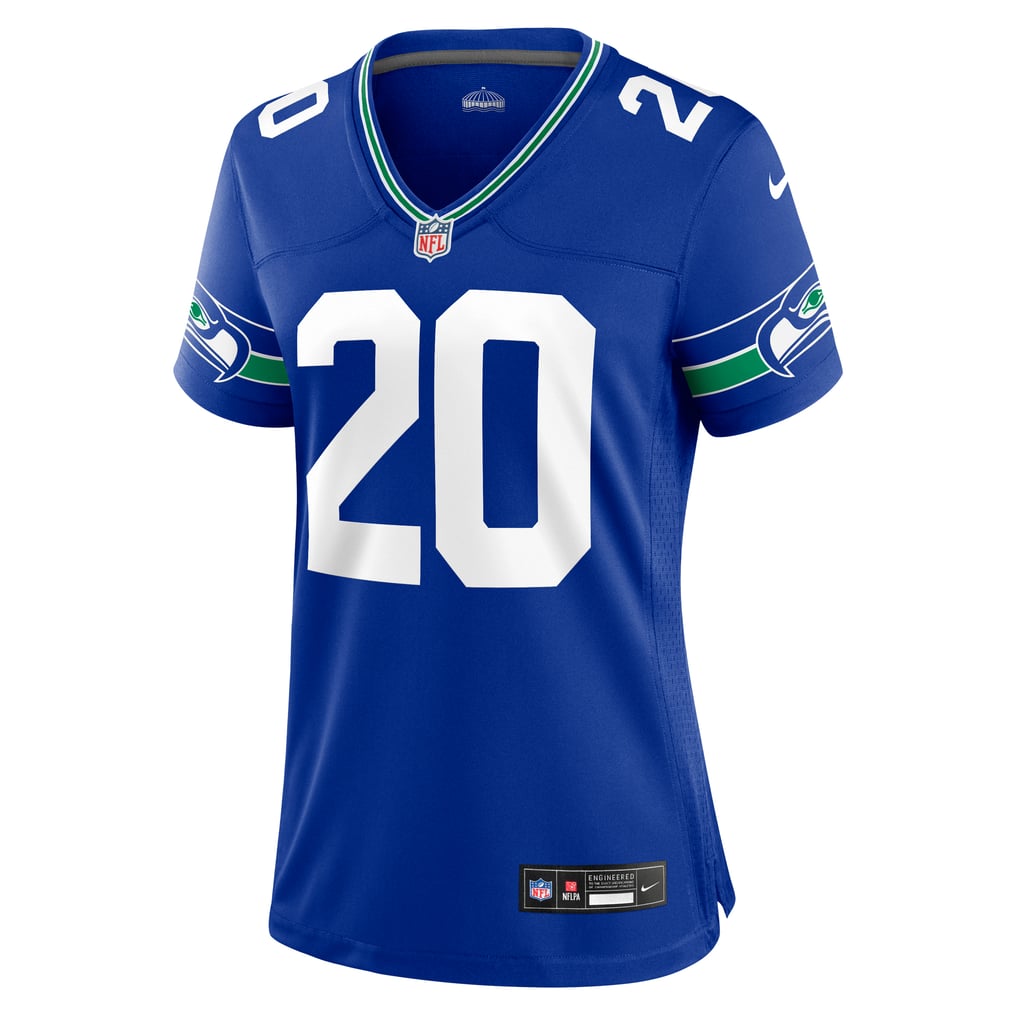 Women's Seattle Seahawks Julian Love Royal Throwback Player Game Jersey