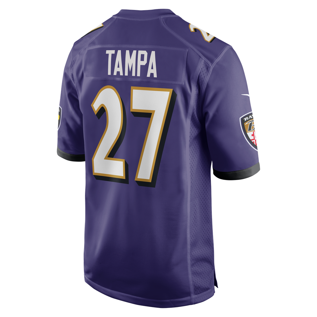 Men's Baltimore Ravens T.J. Tampa Purple Team Game Jersey