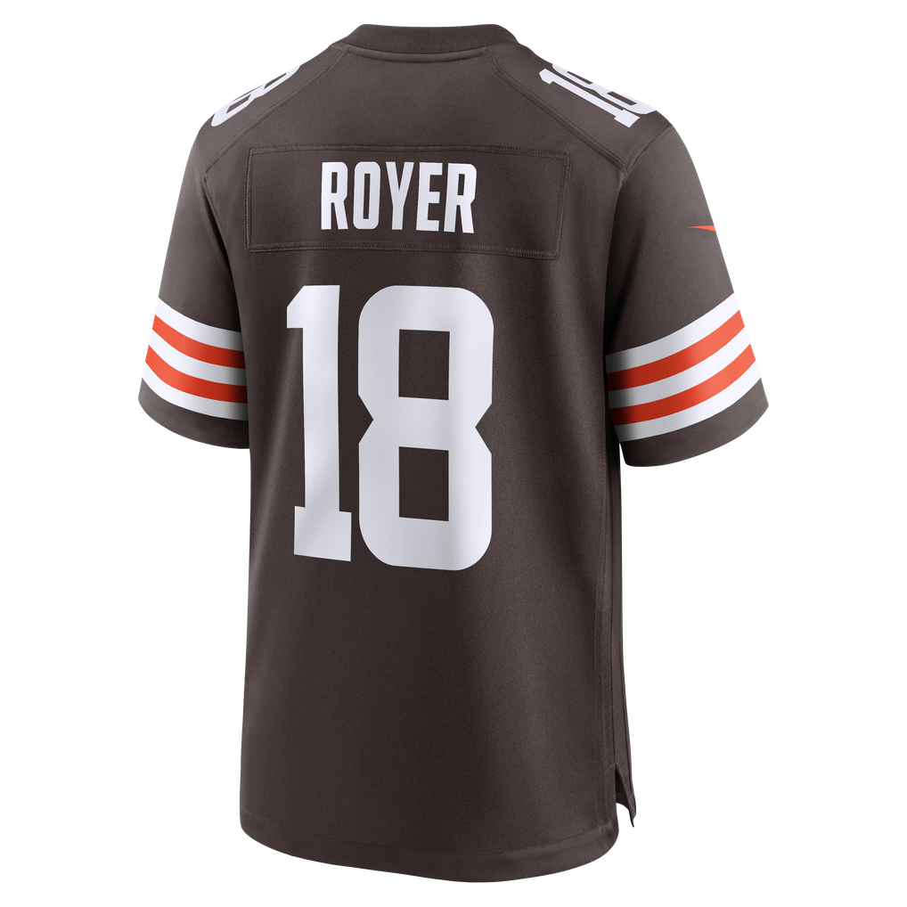Men's Cleveland Browns Joe Royer Brown Game Jersey