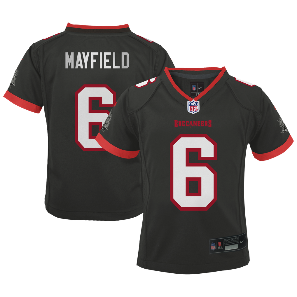 Preschool Tampa Bay Buccaneers Baker Mayfield Pewter Alternate Game Jersey