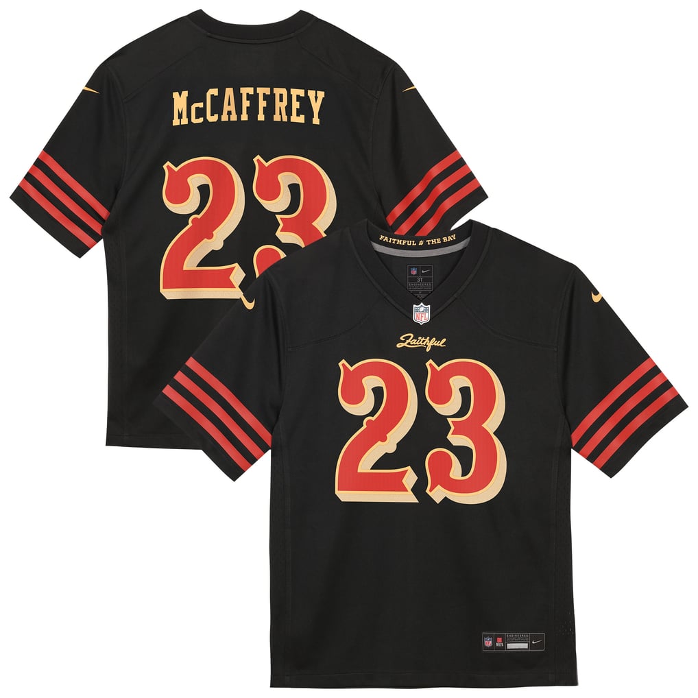 Preschool San Francisco 49ers Christian McCaffrey Black 2025 Rivalries Collection Game Jersey