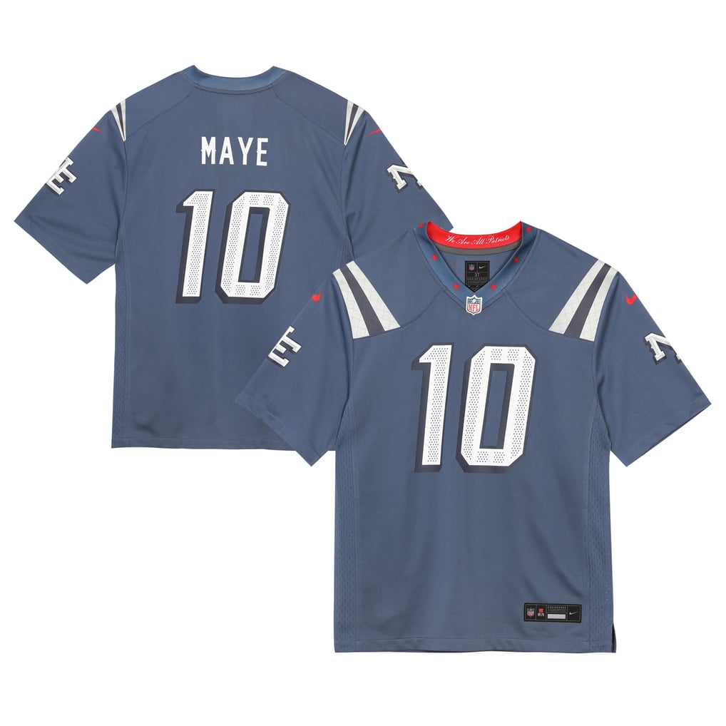Preschool New England Patriots Drake Maye Blue Rivalries Collection Game Jersey