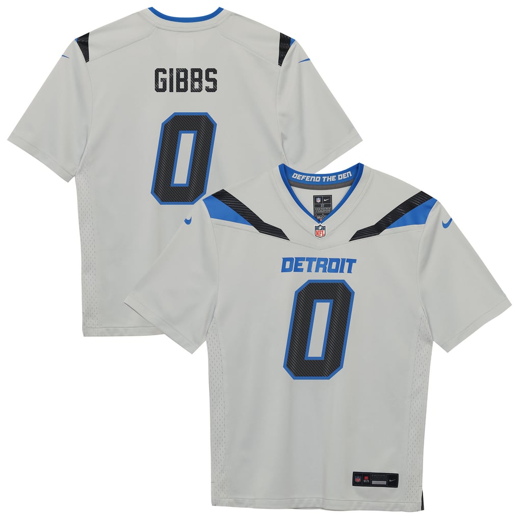 Preschool Detroit Lions Jahmyr Gibbs Silver 2026 Rivalries Collection Game Jersey