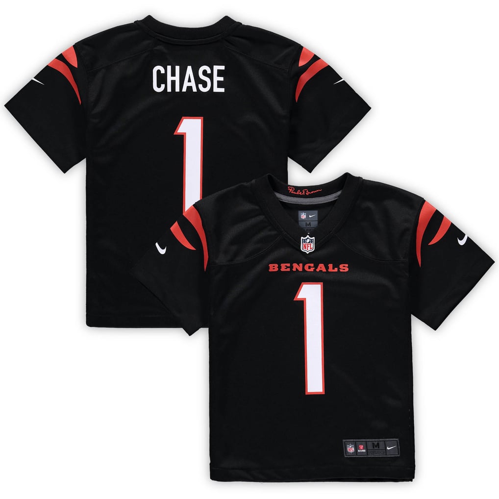 Preschool Cincinnati Bengals Ja'Marr Chase Black Game Jersey
