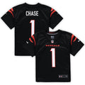 Preschool Cincinnati Bengals Ja'Marr Chase Black Game Jersey