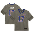 Preschool Buffalo Bills Josh Allen Gray Nickel City Game Jersey