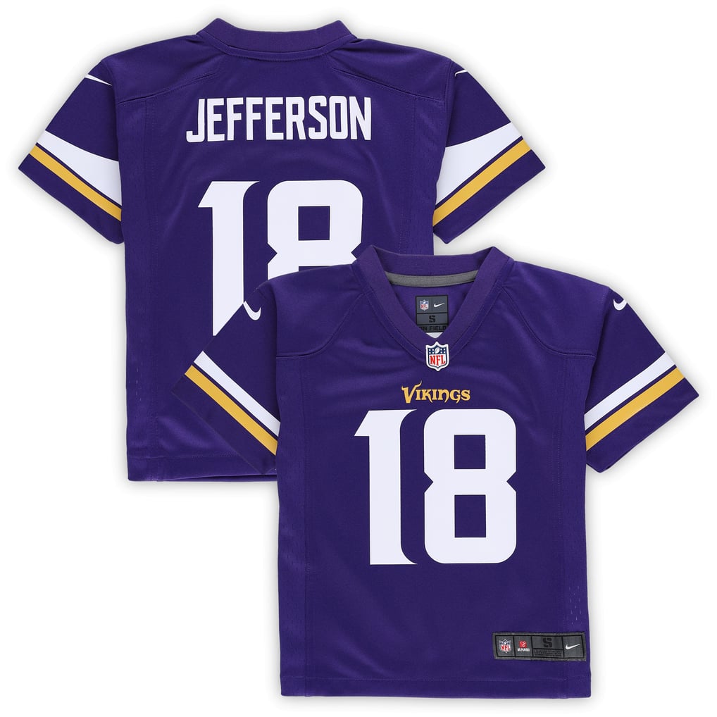 Preschool Minnesota Vikings Justin Jefferson Purple Game Jersey