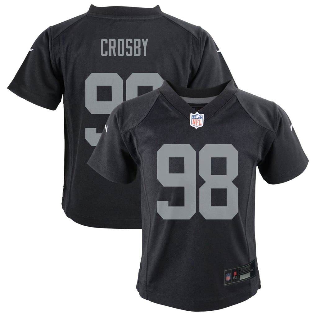 Preschool Las Vegas Raiders Maxx Crosby Black Team Game Jersey
