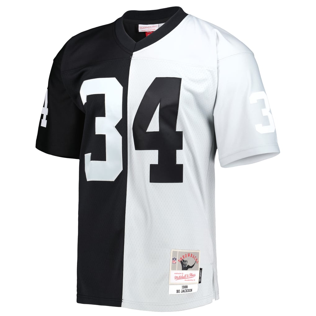 Men's Las Vegas Raiders Bo Jackson Black/Silver 1988 Split Legacy Replica Jersey
