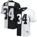 Men's Las Vegas Raiders Bo Jackson Black/Silver 1988 Split Legacy Replica Jersey