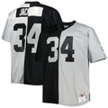 Men's Las Vegas Raiders Bo Jackson Black/Silver Big & Tall Split Legacy Retired Player Replica Jersey