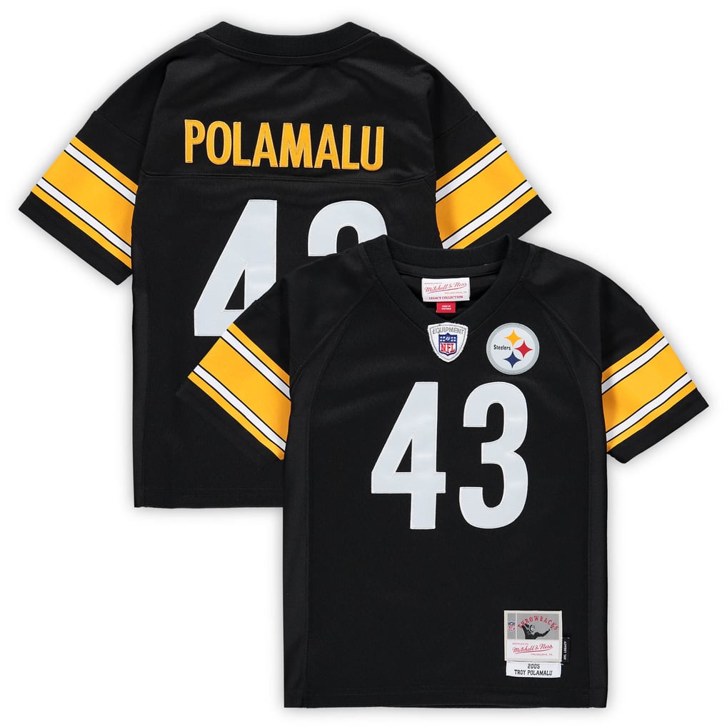Toddler Troy Polamalu Black Pittsburgh Steelers 2005 Retired Legacy Jersey