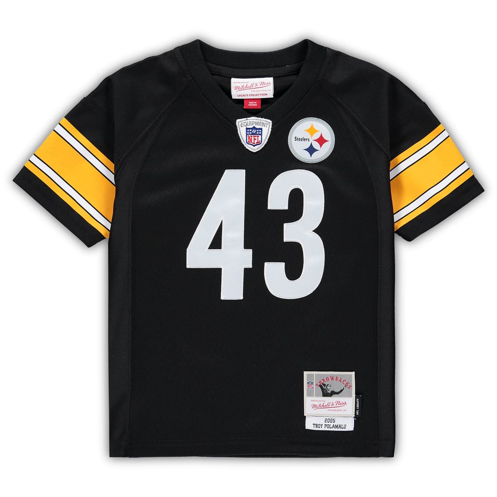 Toddler Troy Polamalu Black Pittsburgh Steelers 2005 Retired Legacy Jersey