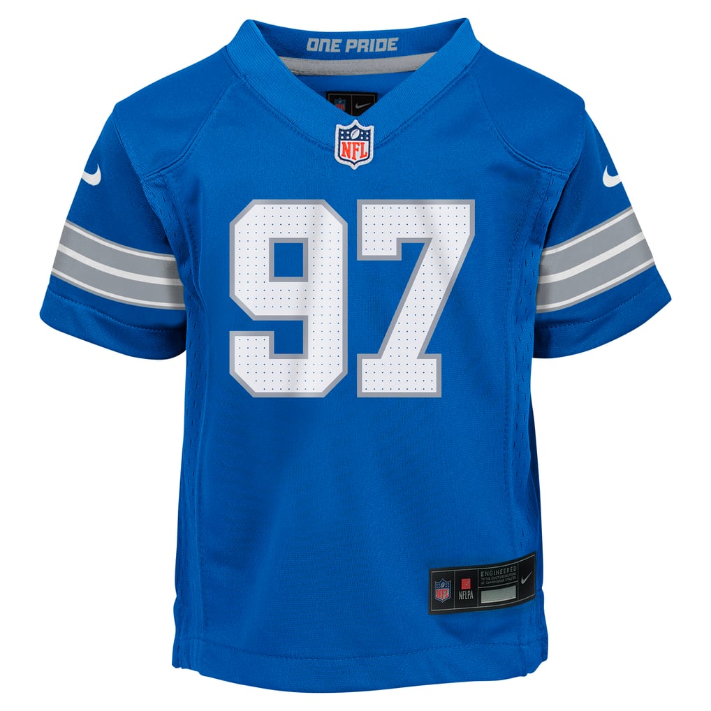 Toddler Detroit Lions Aidan Hutchinson Blue Game Jersey