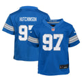 Toddler Detroit Lions Aidan Hutchinson Blue Game Jersey