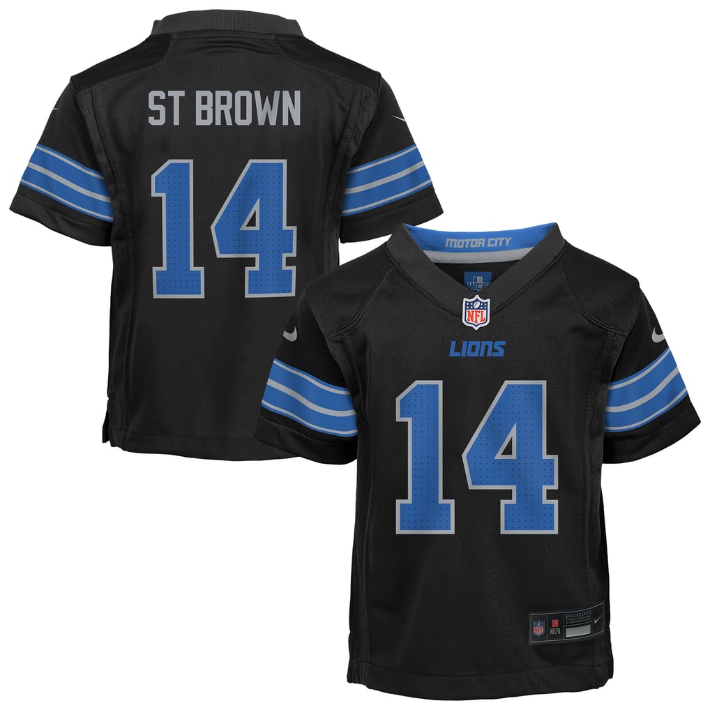 Toddler Detroit Lions Amon-Ra St. Brown Black Alternate Game Jersey