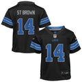 Toddler Detroit Lions Amon-Ra St. Brown Black Alternate Game Jersey