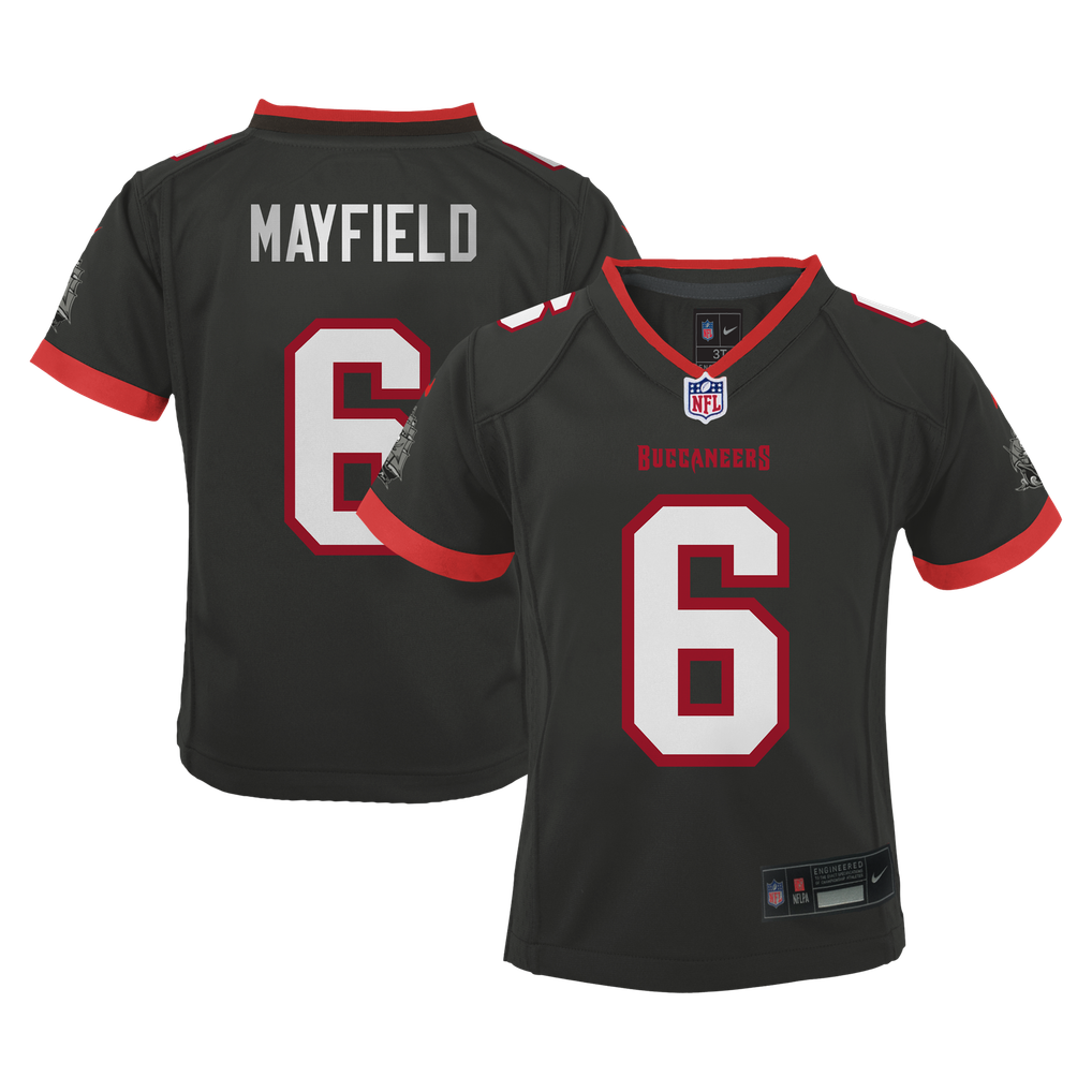 Toddler Tampa Bay Buccaneers Baker Mayfield Pewter Alternate Game Jersey