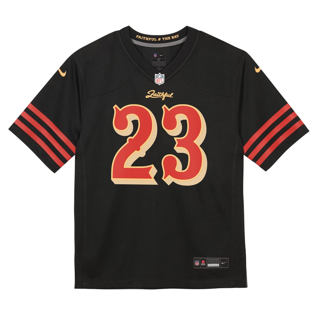 Toddler San Francisco 49ers Christian McCaffrey Black 2025 Rivalries Collection Game Jersey