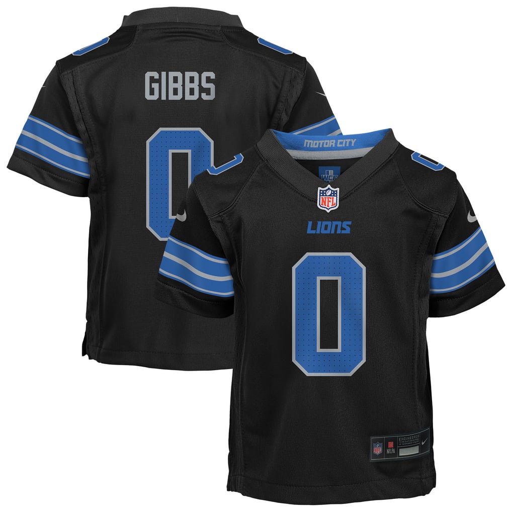 Toddler Detroit Lions Jahmyr Gibbs Black Alternate Game Jersey