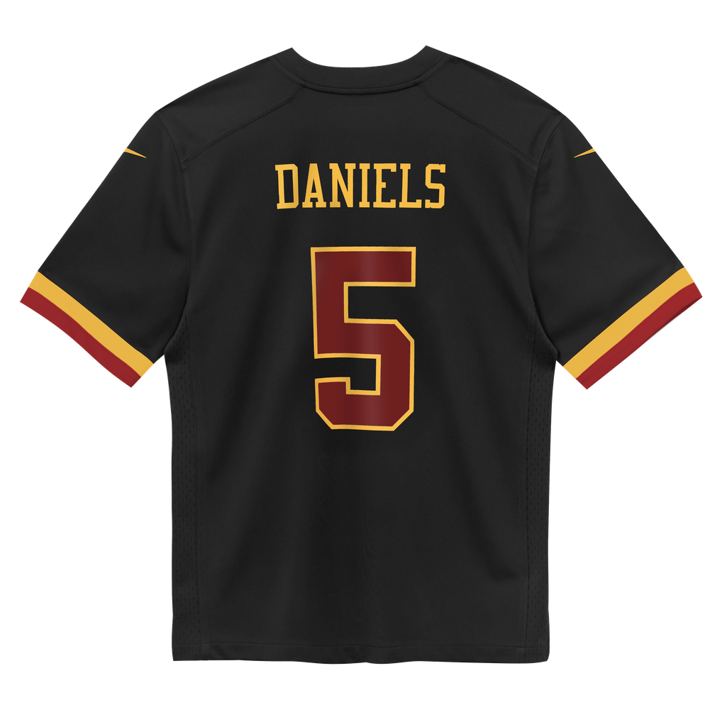 Toddler Washington Commanders Jayden Daniels Black Alternate Game Jersey