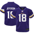 Toddler Minnesota Vikings Justin Jefferson Purple Game Jersey