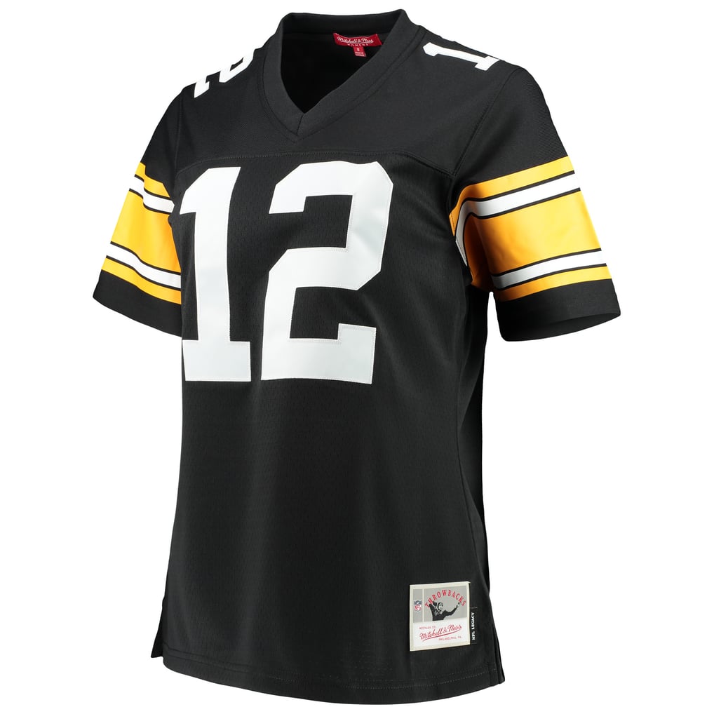 Women's Pittsburgh Steelers Terry Bradshaw Black Legacy Replica Player Jersey